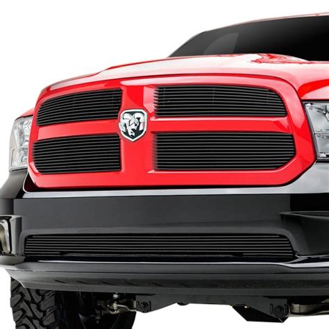 4-pc symbolic black cnc machined main grille|2017 RAM 1500 Billet Grilles .